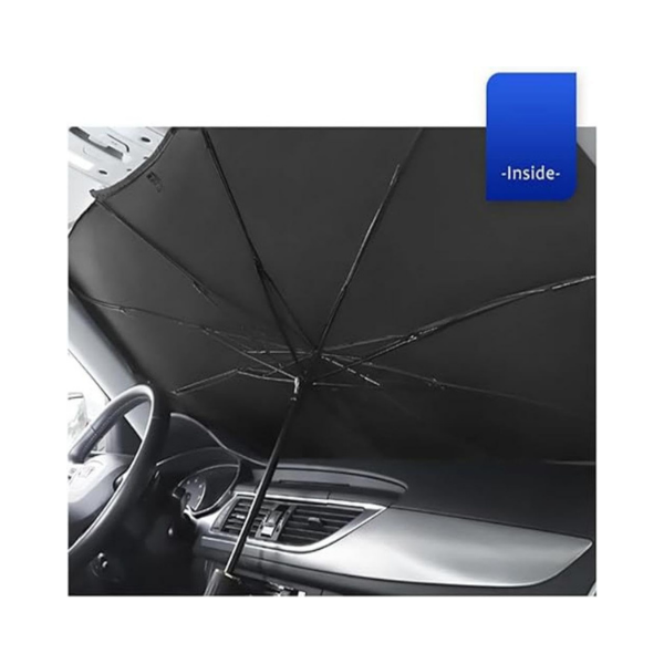 Car Windshield Sun Shade Umbrella,UV Sunshade Umbrella Windshield Block Cover,Foldable Sun Visor Windshields Sun Shade Cover for Most with Leather storage pocket 140 * 80cm