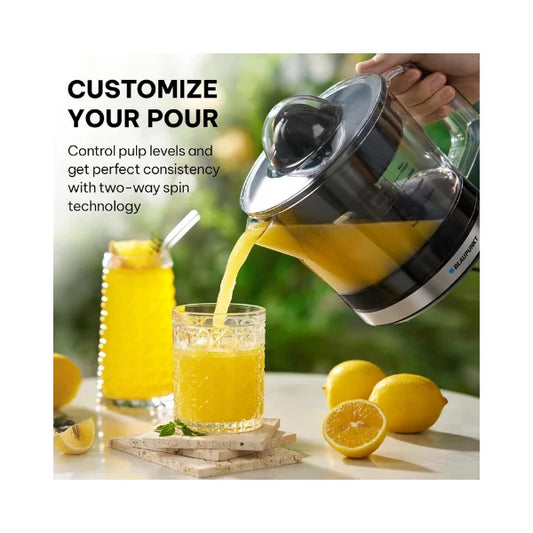 Blaupunkt Citrus Juicer 40W – 750ml Bowl, 2-Way Rotation, 2 Cones for All Citrus Fruits, Pulp Control, Easy Pour Spout, Dust Cover, Easy Clean, Cord Wrap, 2-Year Warranty