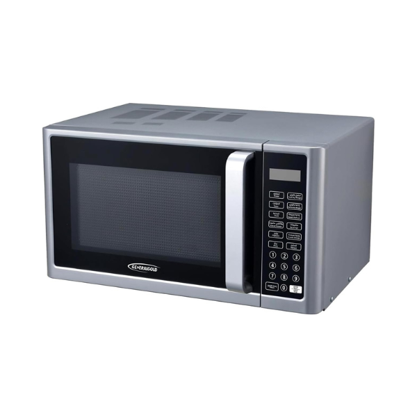 General Gold 25L Microwave Oven with Digital Control, 900W Power, Silver Finish with Grey Cavity, Compact and Efficient Design