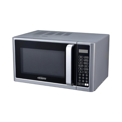 General Gold 25L Microwave Oven with Digital Control, 900W Power, Silver Finish with Grey Cavity, Compact and Efficient Design