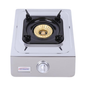 General Gold Table Top Gas Stove 1 Burner – Stainless Steel LPG Gas Cooker with Brass Double Burner, Automatic Ignition, Enamel Pan Stands, Energy-Saving Design