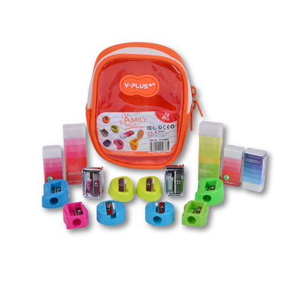 V-Plus Family Pack – 16 Pieces – Sharpener & Eraser Set