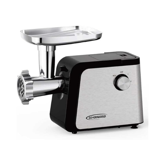 GeneralGold Meat Grinder 700W, Heavy-Duty Electric Meat Mincer with Reverse Function, Sausage, Kubbe Maker, 1.8kg/min Grinding Capacity, Stainless Steel Body
