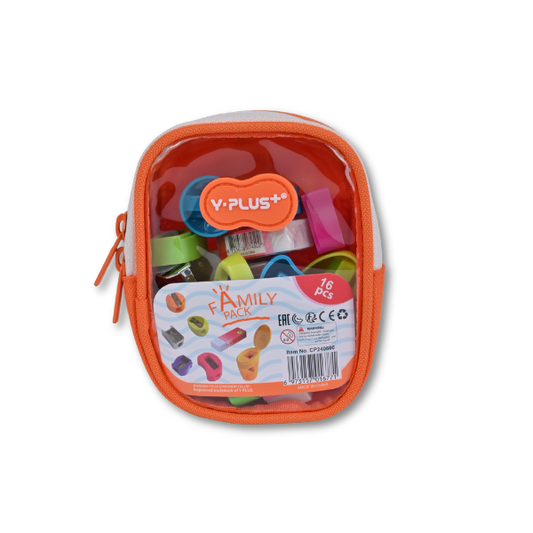 V-Plus Family Pack – 16 Pieces – Sharpener & Eraser Set