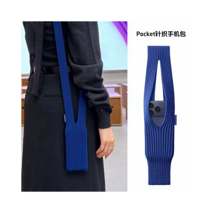 iPhone Pocket 80cm Single-Shoulder Phone Pocket Mini Short Strap Accessory for All Variants, Lightweight Hands-Free Phone Holder with Adjustable Cord for Daily Use
