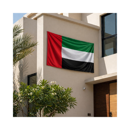 UAE Flag Large– Premium Quality Stitched UAE Flag for Villa, Building, Office, Flat National Day