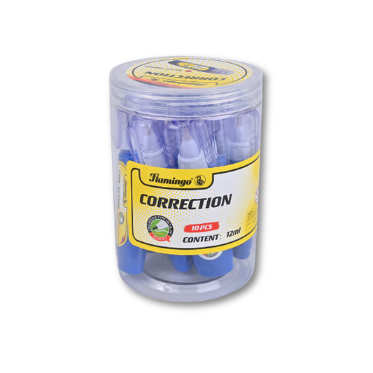 Flamingo Correction Pen - Pack of 10, 12ml