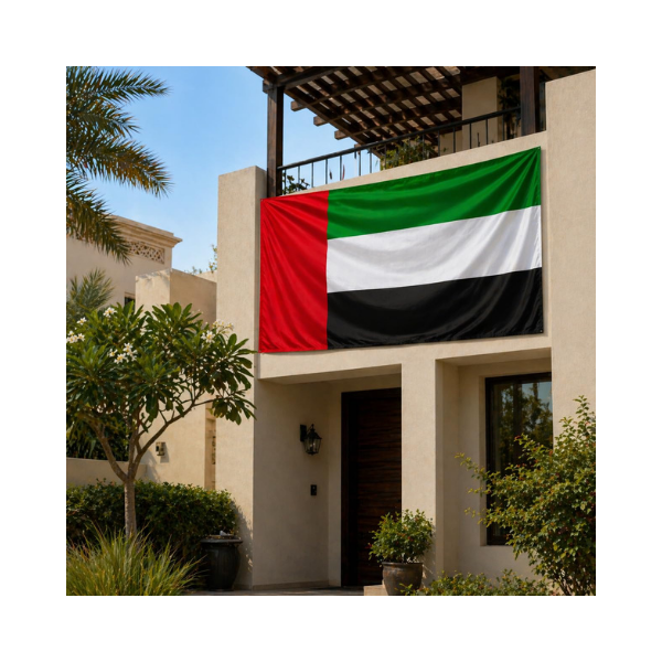 UAE Flag Large– Premium Quality Stitched UAE Flag for Villa, Building, Office, Flat National Day