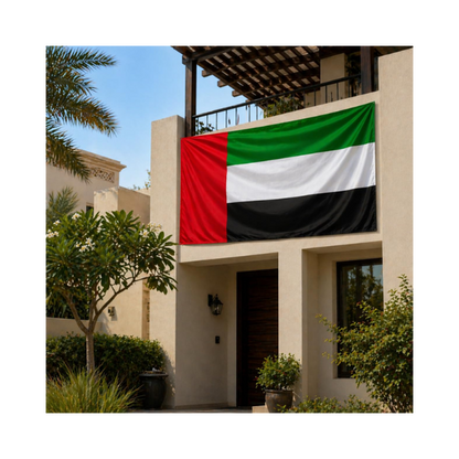 UAE Flag Large– Premium Quality Stitched UAE Flag for Villa, Building, Office, Flat National Day