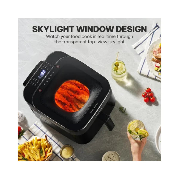 Blaupunkt Digital Air Fryer 1700W – Skylight Top Window, 6.5L Basket, 12 Preset Menus, LED Display, Rapid Air Circulation, Bladeless Fan, Cool-Touch Design, Easy to Clean, 2-Year Warranty
