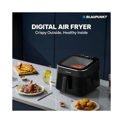 Blaupunkt Digital Air Fryer 1700W – Skylight Top Window, 6.5L Basket, 12 Preset Menus, LED Display, Rapid Air Circulation, Bladeless Fan, Cool-Touch Design, Easy to Clean, 2-Year Warranty