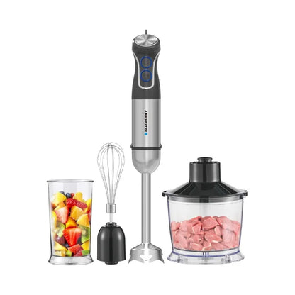 Blaupunkt Immersion Hand Blender Smoothie Maker |1000W Stainless Steel Shaft Blade with Chopper | Whisk Beaker Variable Speed Ergonomic Grip- Easy Clean, Copper Motor