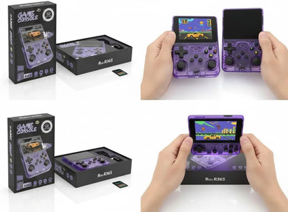 R36 Max Retro Handheld Game Console 4 Inch Full IPS Screen Built-in 18000+ Games Open Source Linux System & 64GB Memory Card Video Games 30+ Simulator Platform 4000mAh Battery