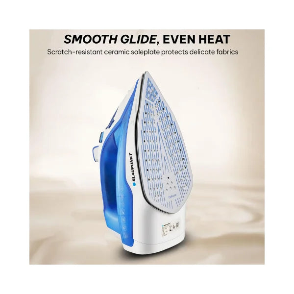 Blaupunkt Steam Iron 2400W – Ceramic Soleplate, Vertical & Burst Steam, Anti-Drip, Anti-Calc, Self-Cleaning, Auto Shut-Off, 280ml Tank, Stylish Design, 2-Year Warranty