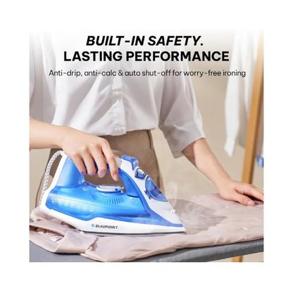 Blaupunkt Steam Iron 2400W – Ceramic Soleplate, Vertical & Burst Steam, Anti-Drip, Anti-Calc, Self-Cleaning, Auto Shut-Off, 280ml Tank, Stylish Design, 2-Year Warranty
